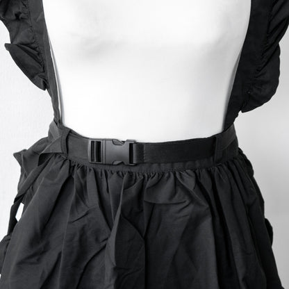 ACDC RAG ruffle apron BLACK