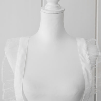 ACDC RAG x kuua HEAVEN Apron WHITE PINK