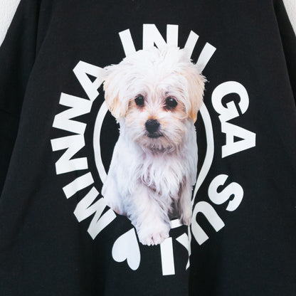 SEQUENZ INU GA SUKI ジップ スウェットシャツ BLACK