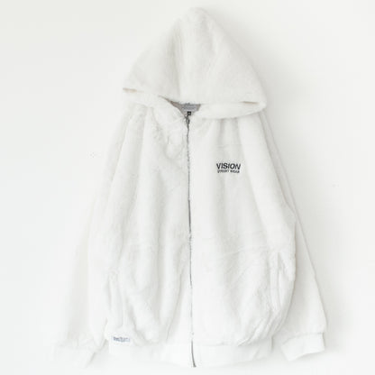 VISION STREET WEAR フードファーブルゾン WHITE