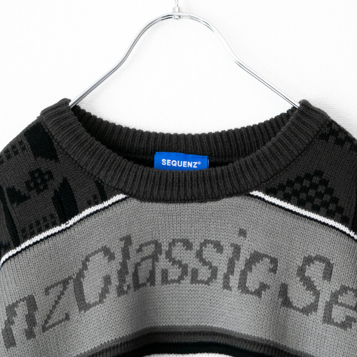 SEQUENZ 3D CLASSICAL SWEATER 陰陽 ユニセックス セーター BLACK