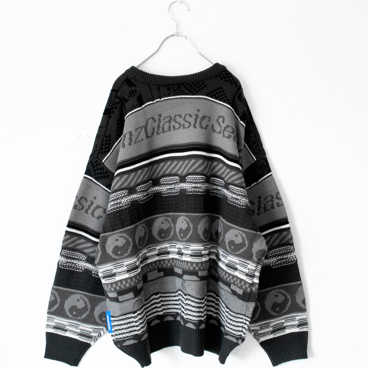 SEQUENZ 3D CLASSICAL SWEATER 陰陽 ユニセックス セーター BLACK