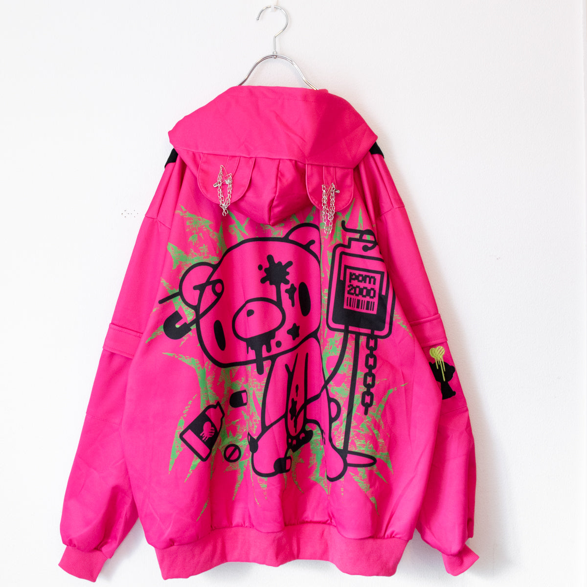 ACDC RAG Vivid Gloomy Bear Mesh Jacket Pink