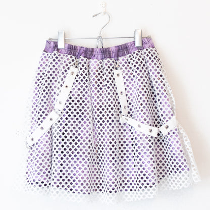 ACDC RAG パステル グルーミー チェックプリーツスカート WHITE