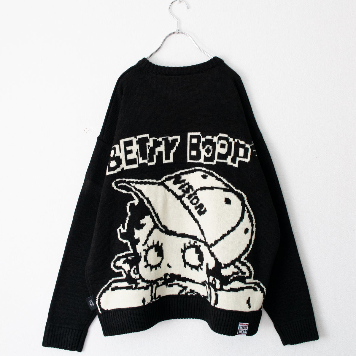 VISION STREET WEAR x BETTY BOOP ジャガードニット BLACK – YOU ARE MY POISON