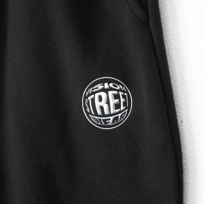 VISION STREET WEAR メタル発泡ロゴ スウェットパンツ BLACK
