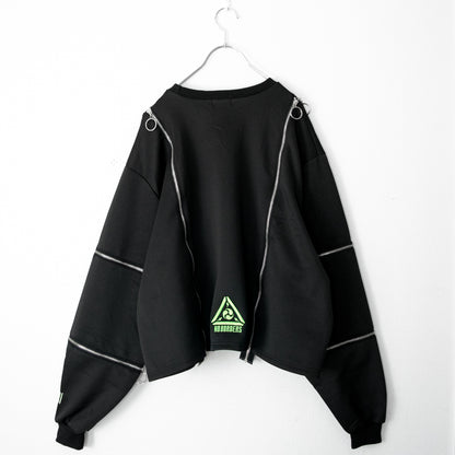 ACDC RAG 渦雷 CYBER PUNK ZIP スウェットトップ BLACK