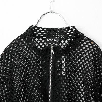 ACDC RAG 渦雷 CYBER PUNK メッシュ ロンT BLACK