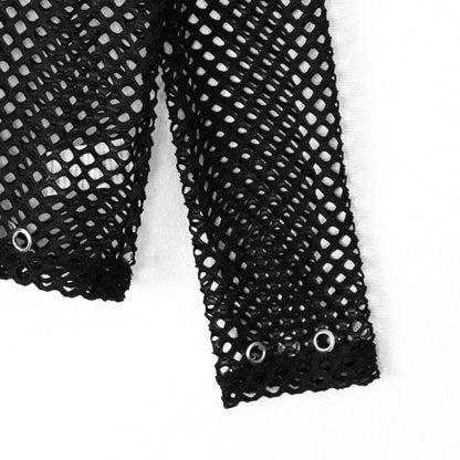 ACDC RAG 渦雷 CYBER PUNK メッシュ ロンT BLACK