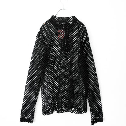 ACDC RAG 渦雷 CYBER PUNK メッシュ ロンT BLACK