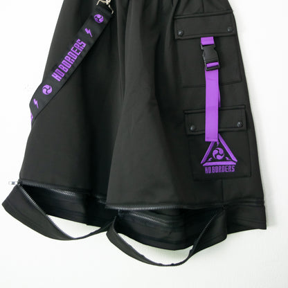 ACDC RAG CYBER PUNK Shorts BLACK PURPLE