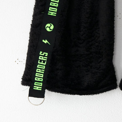 ACDC RAG 渦雷 CYBER PUNK モコモコレッグウォーマー BLACK GREEN