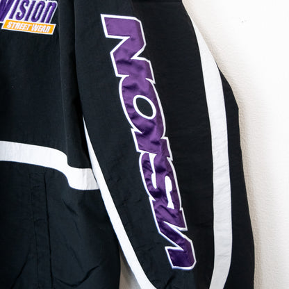 VISION STREET WEAR ナイロンモータージャケット BLACK