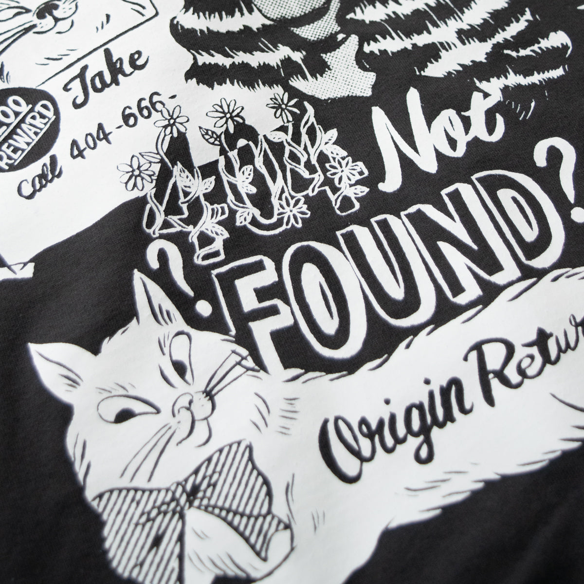 404 NOT FOUND by Gummy ビッグシルエット 長袖Tシャツ ロンT CHARCOAL