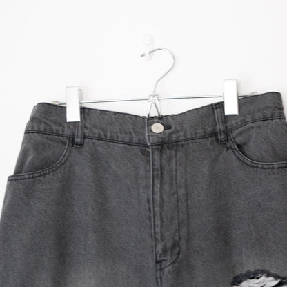 VISION STREET WEAR クラッシュ デニムパンツ LIGHT GRAY