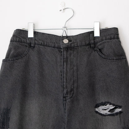 VISION STREET WEAR クラッシュ デニムパンツ LIGHT GRAY
