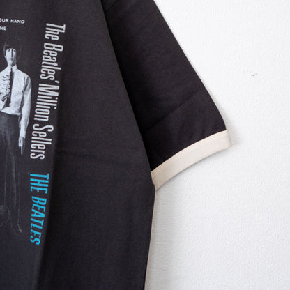 THE BEATLES ビートルズ プリント リンガーTシャツ CHARCOAL