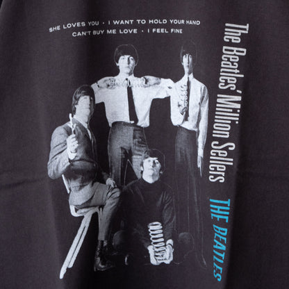 THE BEATLES ビートルズ プリント リンガーTシャツ CHARCOAL