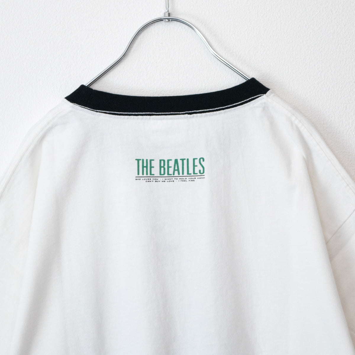 THE BEATLES ビートルズ プリント リンガーTシャツ WHITE