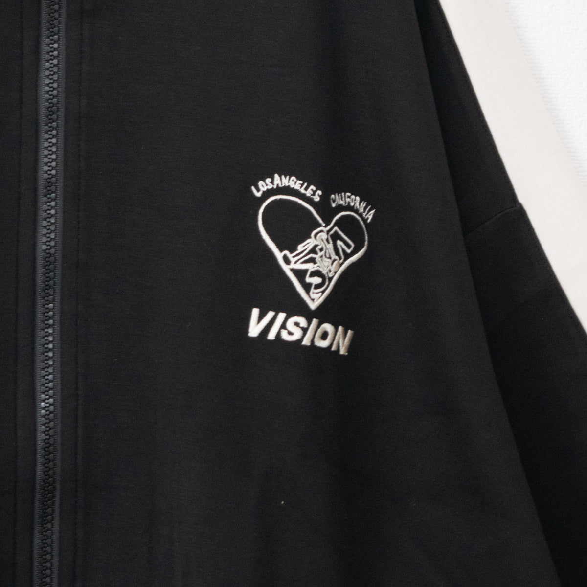 VISION STREET WEAR Cool-touch Punch Short-sleeve Track Jacket BLACK