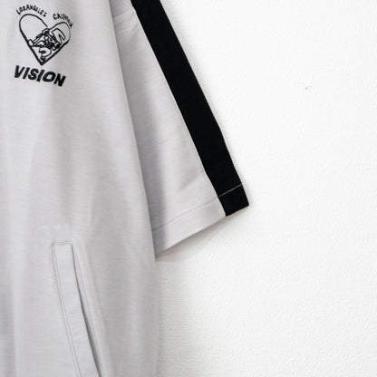 VISION STREET WEAR 接触冷感ポンチ半袖トラックジャケット GRAY