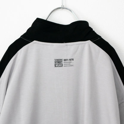 VISION STREET WEAR 接触冷感ポンチ半袖トラックジャケット GRAY