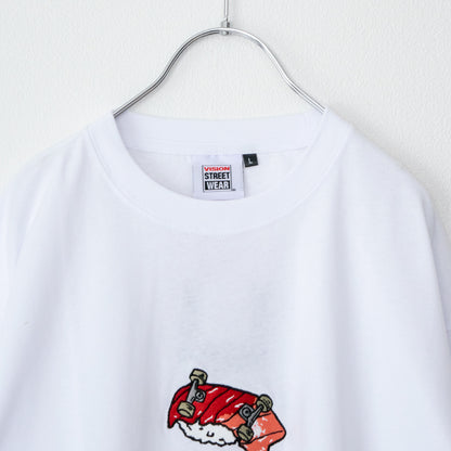 VISION STREET WEAR 寿司 スケートボード 半袖 Tシャツ WHITE Aまぐろ