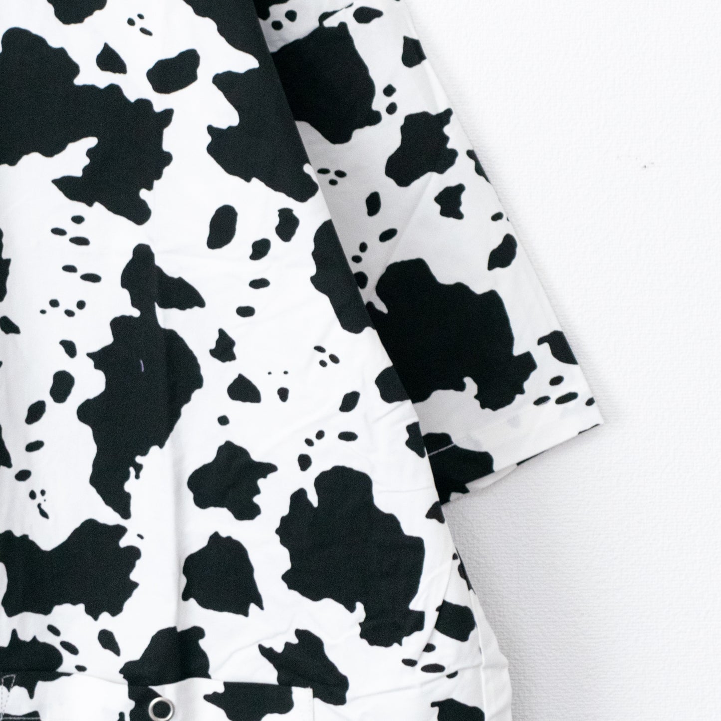 Revo. Cow print Holstein pattern Cleric short sleeve shirt