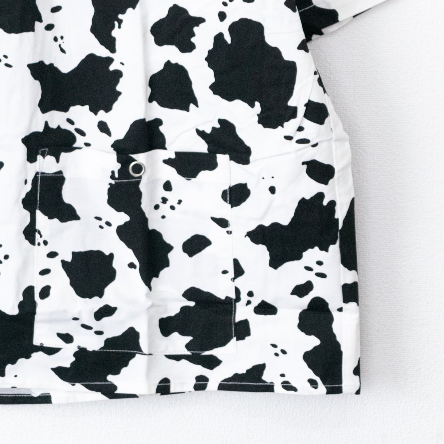 Revo. Cow print Holstein pattern Cleric short sleeve shirt