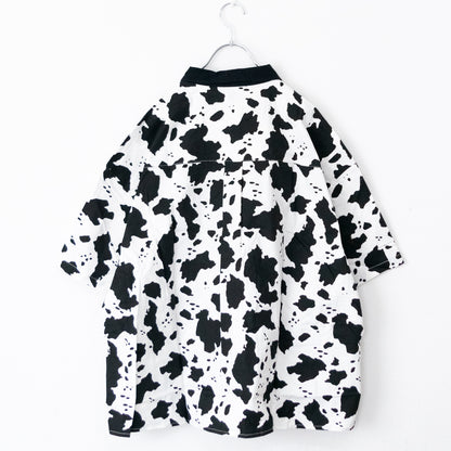 Revo. 牛柄 ホルスタインパターン クレリック 半袖シャツ