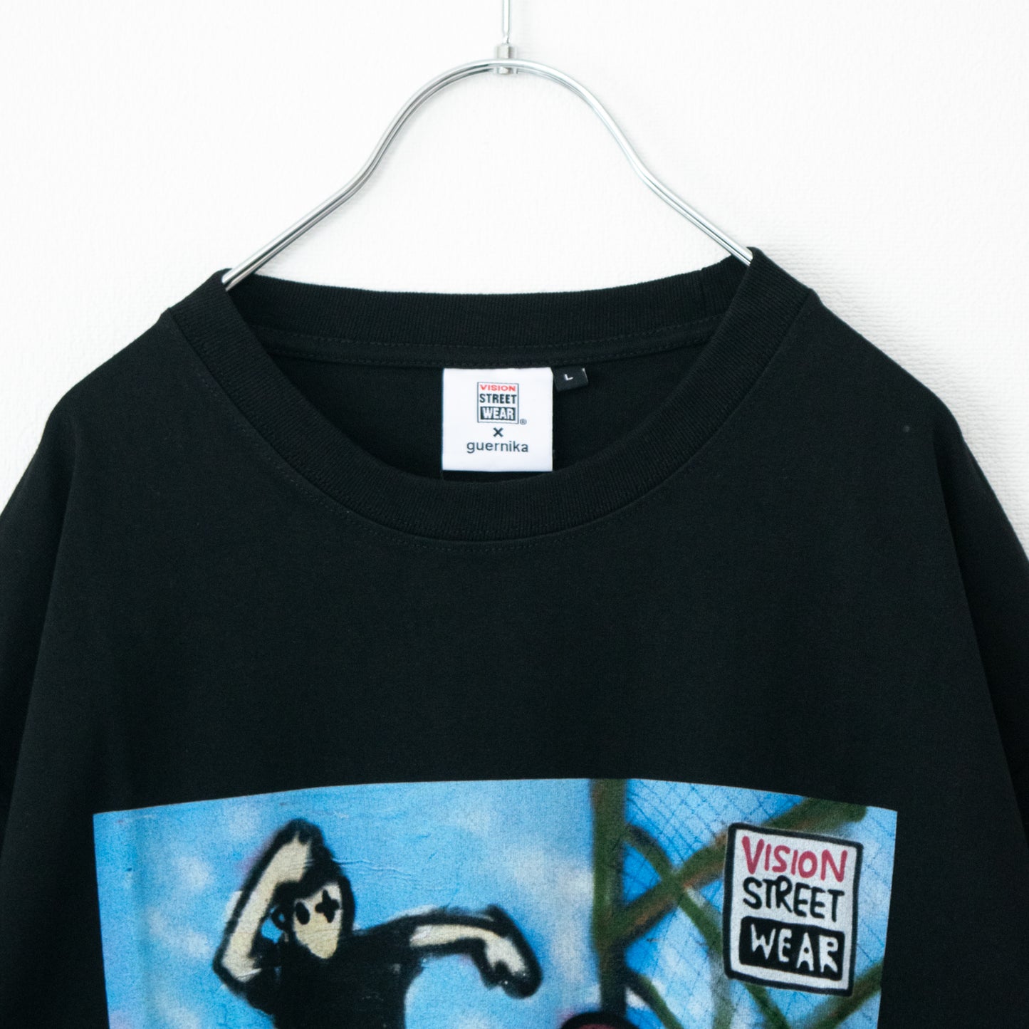 VISION STREET WEAR guernika VISIONアートTシャツ BLACK