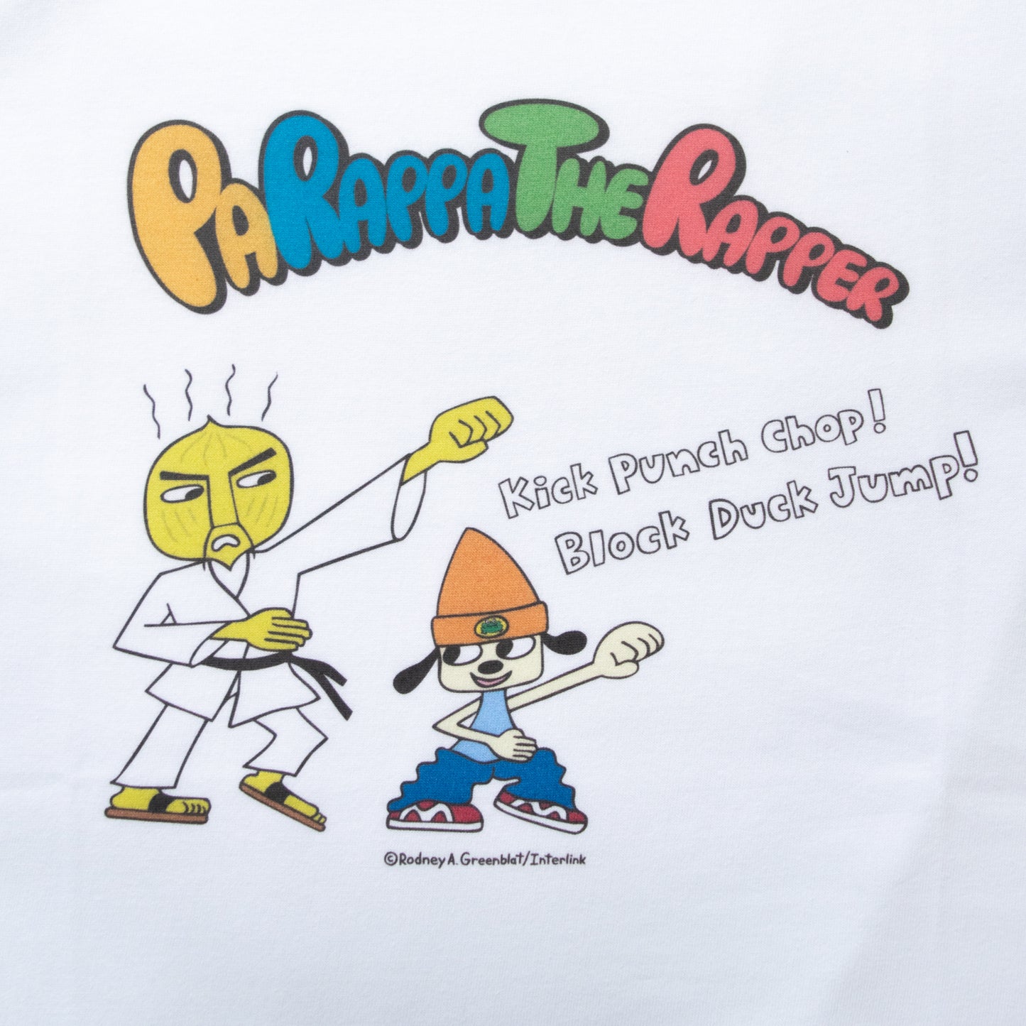 PaRappa the Rapper T-shirt WP-013-04 WHITE Onion Sensei