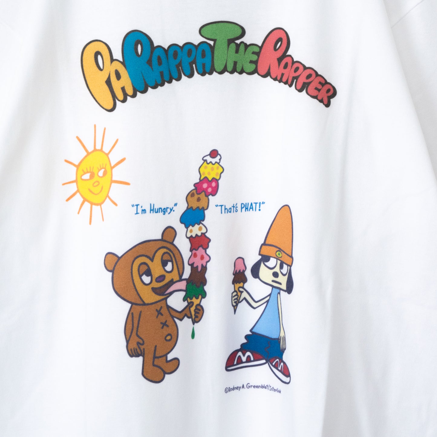 PaRappa the Rapper T-shirt WP-013-02 WHITE Ice Cream