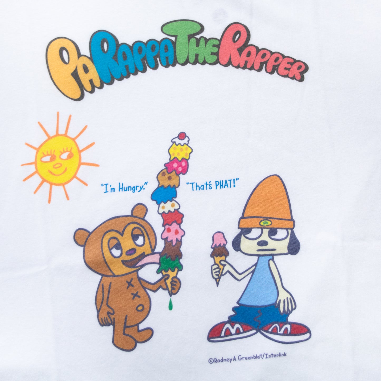 PaRappa the Rapper T-shirt WP-013-02 WHITE Ice Cream