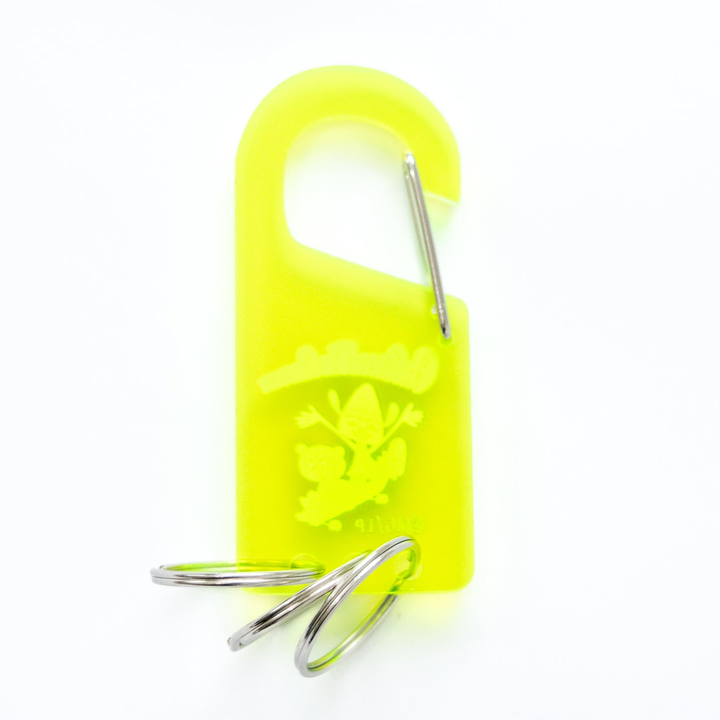 PaRappa the Rapper Acrylic Carabiner (Skateboard) YELLOW GREEN