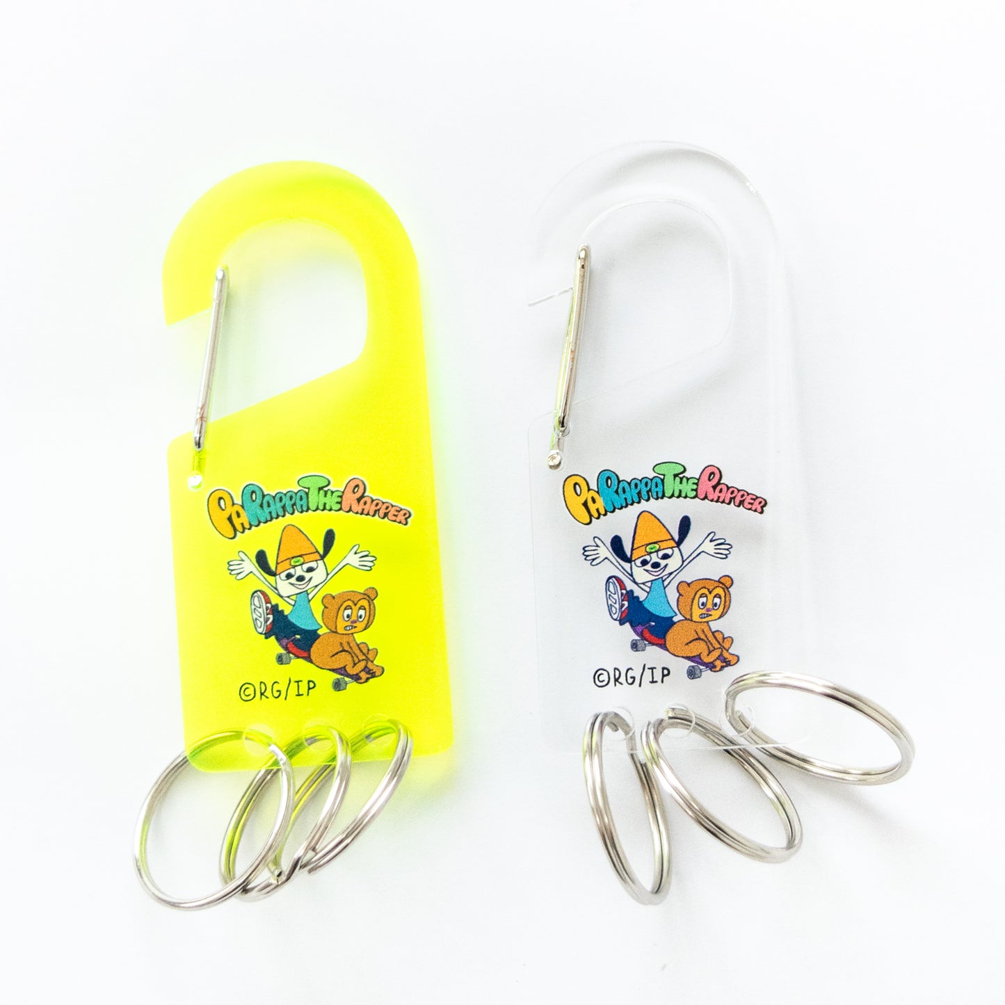 PaRappa the Rapper Acrylic Carabiner (Skateboard) YELLOW GREEN