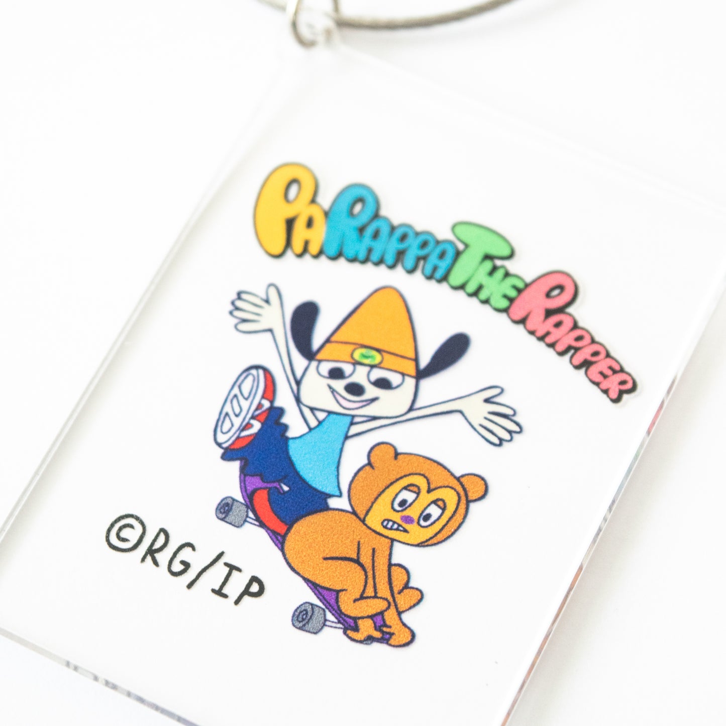 PaRappa the Rapper Acrylic Keychain (Skateboard) CLEAR