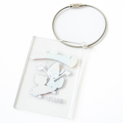 PaRappa the Rapper Acrylic Keychain (Skateboard) CLEAR