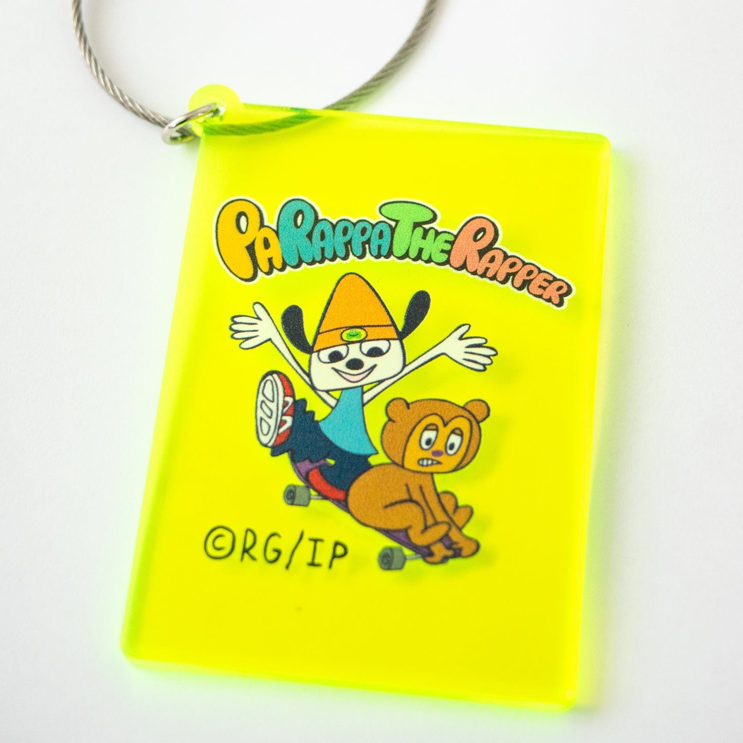 PaRappa the Rapper Acrylic Keychain (Skateboard) YELLOW GREEN