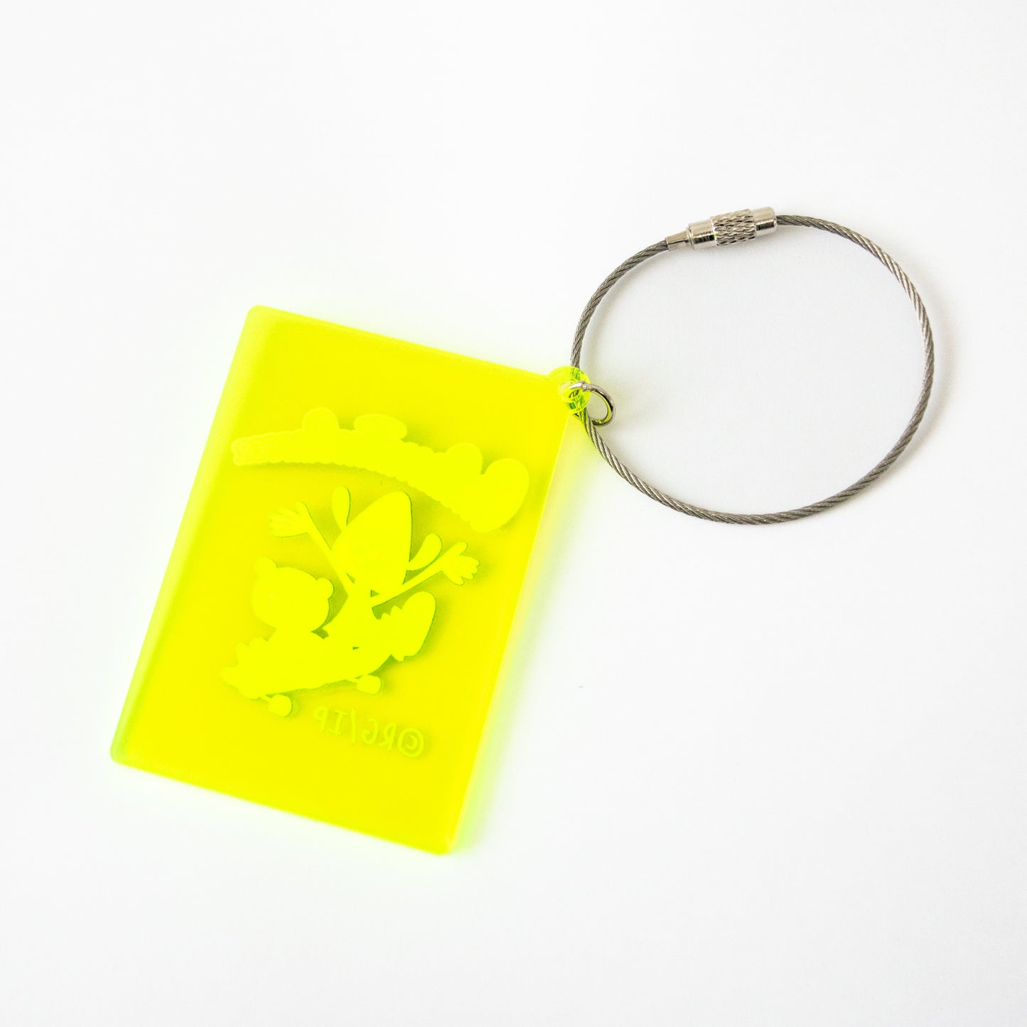 PaRappa the Rapper Acrylic Keychain (Skateboard) YELLOW GREEN