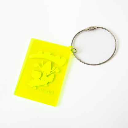 PaRappa the Rapper Acrylic Keychain (Skateboard) YELLOW GREEN