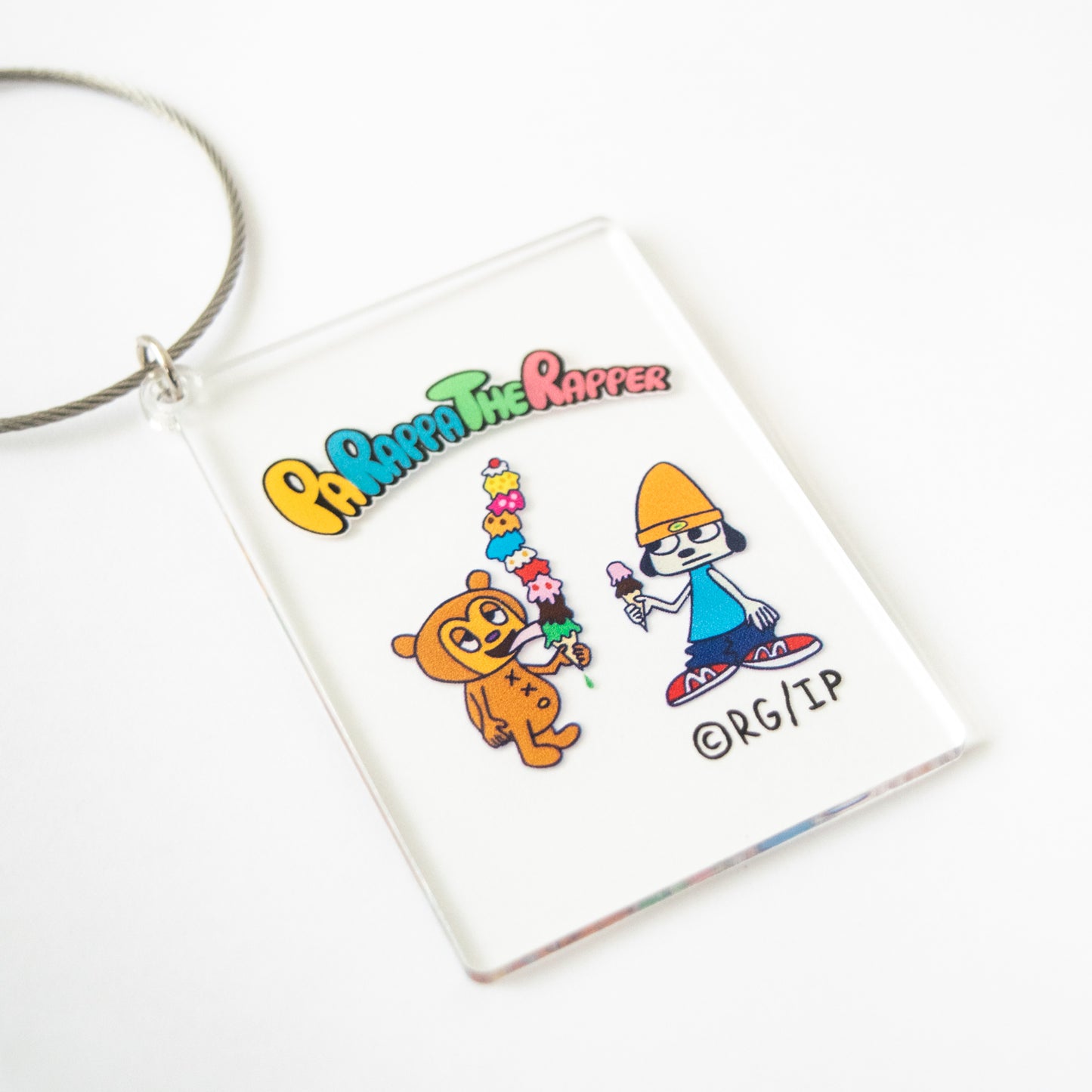 PaRappa the Rapper Acrylic Keychain (Ice Cream) CLEAR