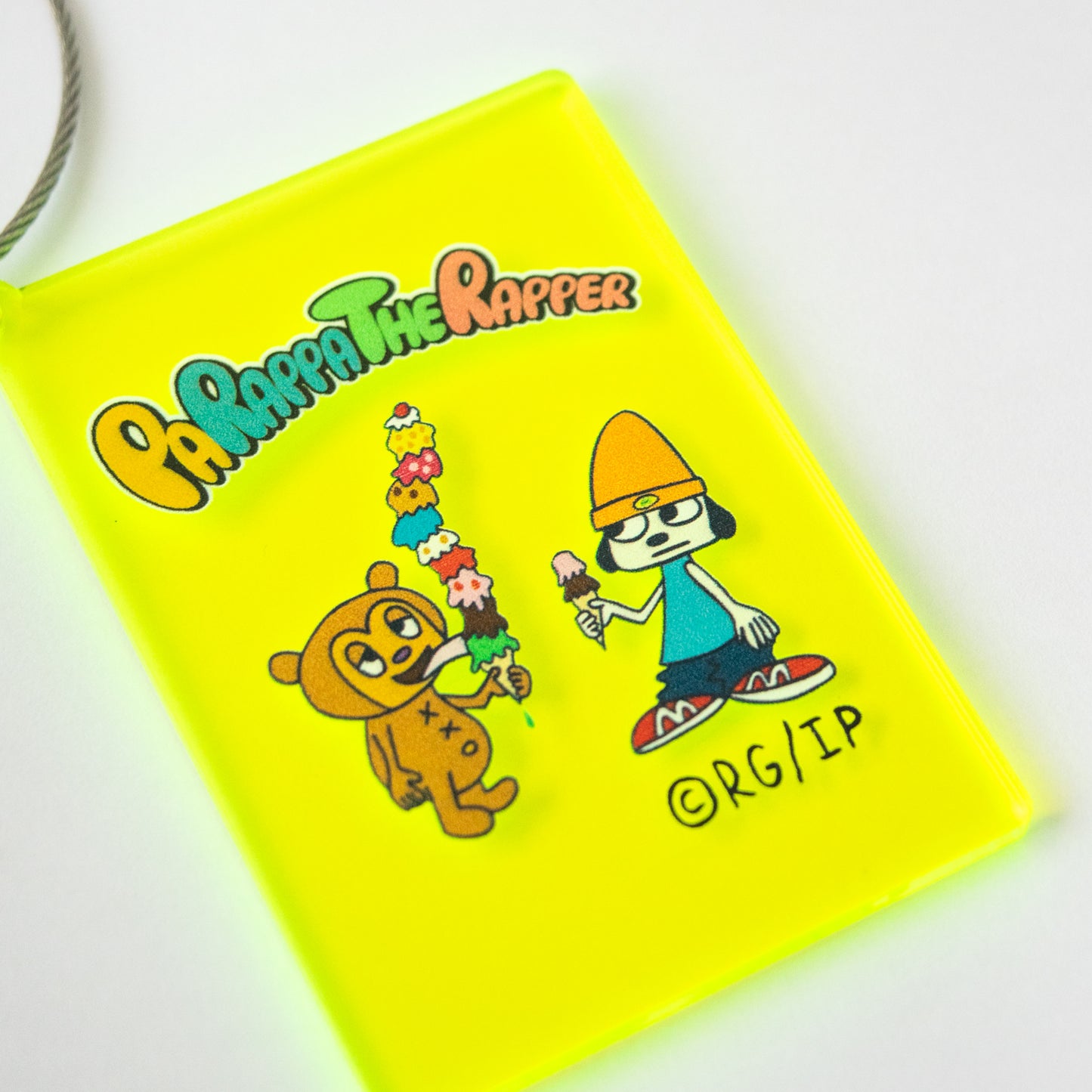 PaRappa the Rapper Acrylic Keychain (Ice Cream) YELLOW GREEN