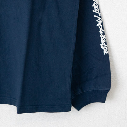 SEQUENZ O.G COLLAGE PUFF プリント ロンT NAVY