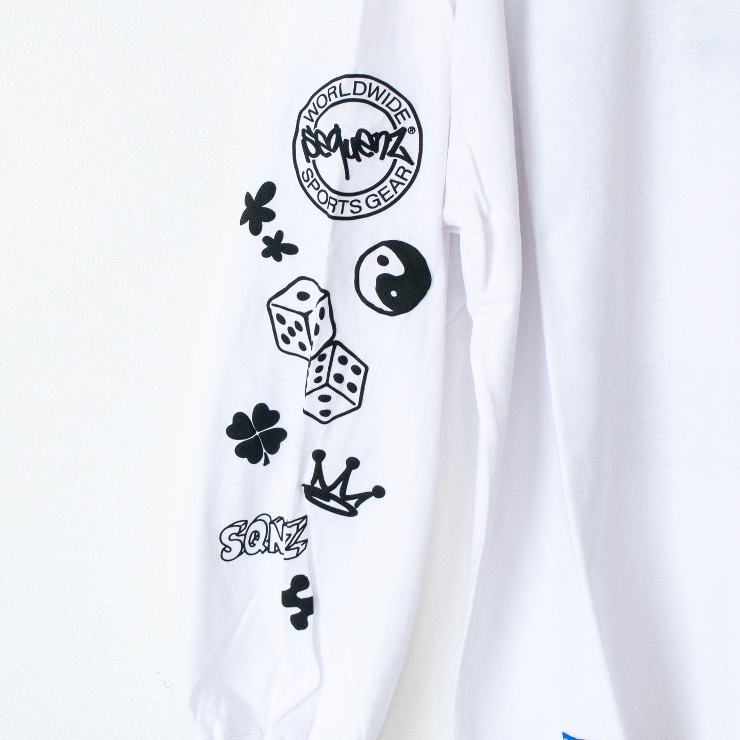 SEQUENZ OG COLLAGE PUFF PRINT LONG SHIRT WHITE