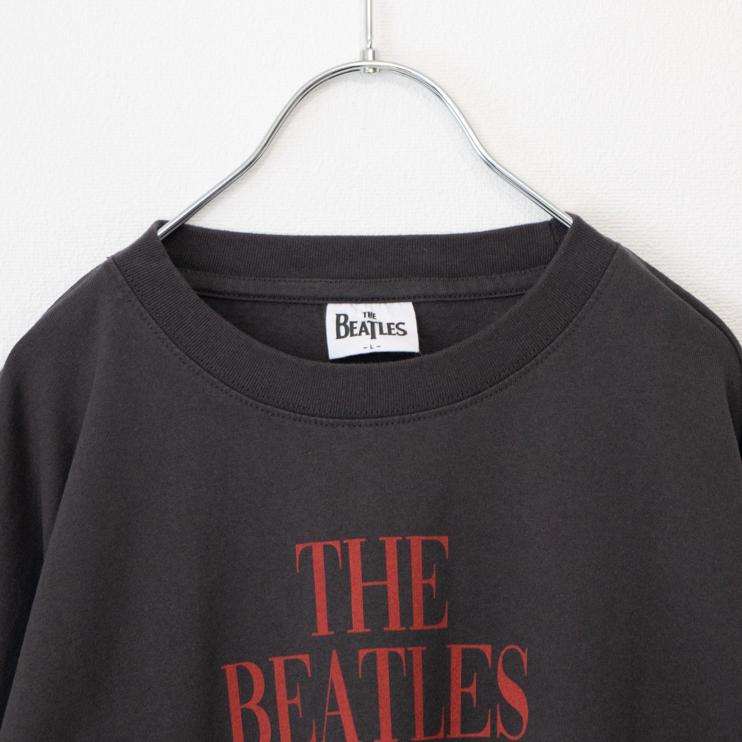 THE BEATLES Beatles Photo Long T-Shirt CHARCOAL