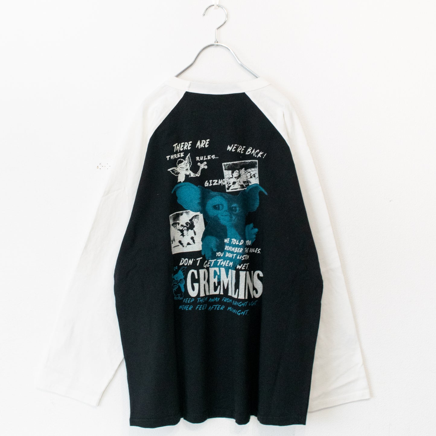 GREMLINS Gremlin Collage Raglan Long T-Shirt BLACK