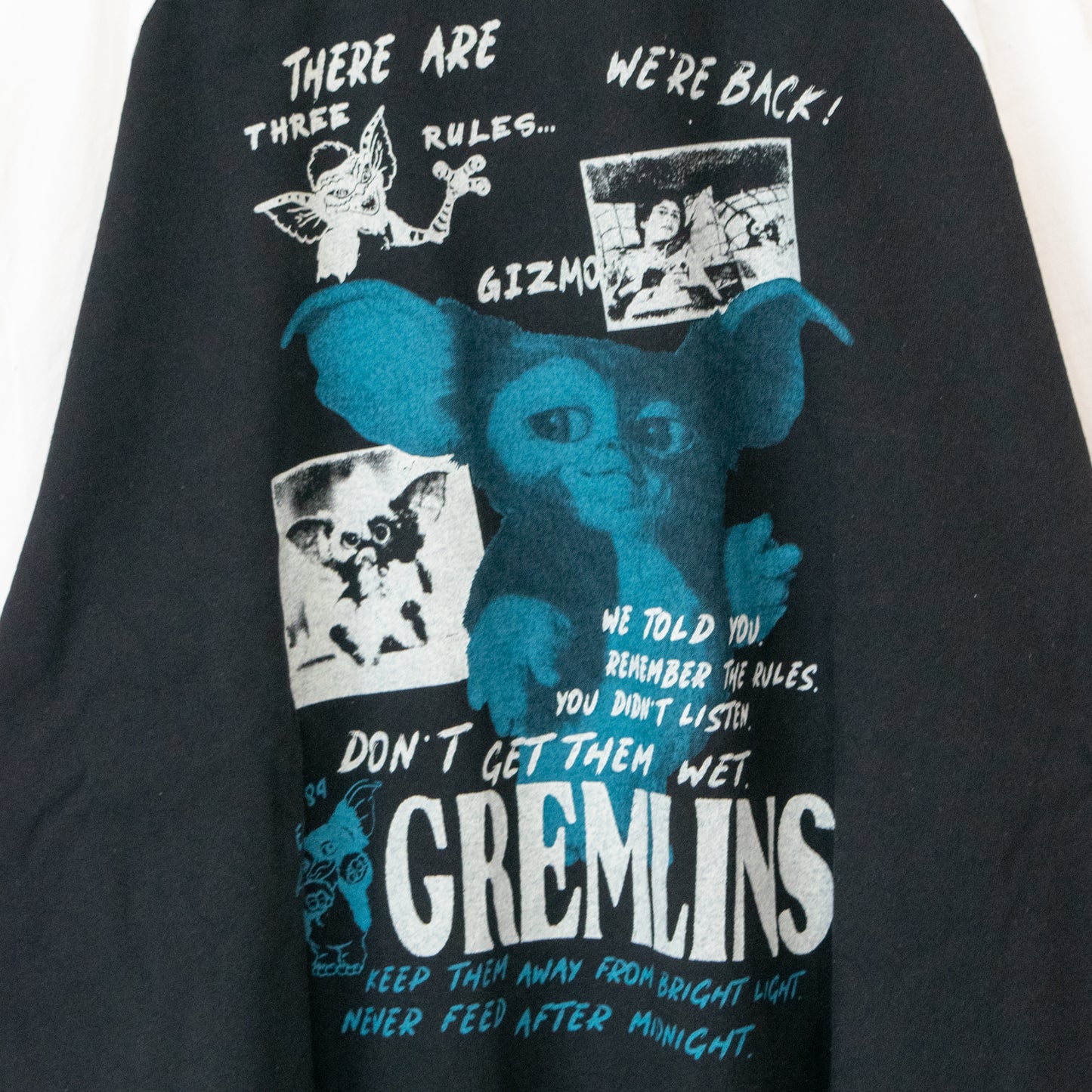 GREMLINS Gremlin Collage Raglan Long T-Shirt BLACK