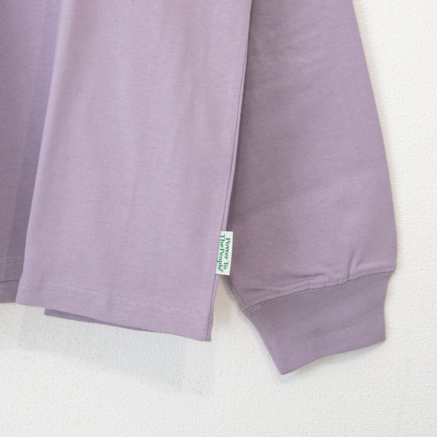 POWER TO THE PEOPLE ネコ刺繍シャツ GRAY PURPLE