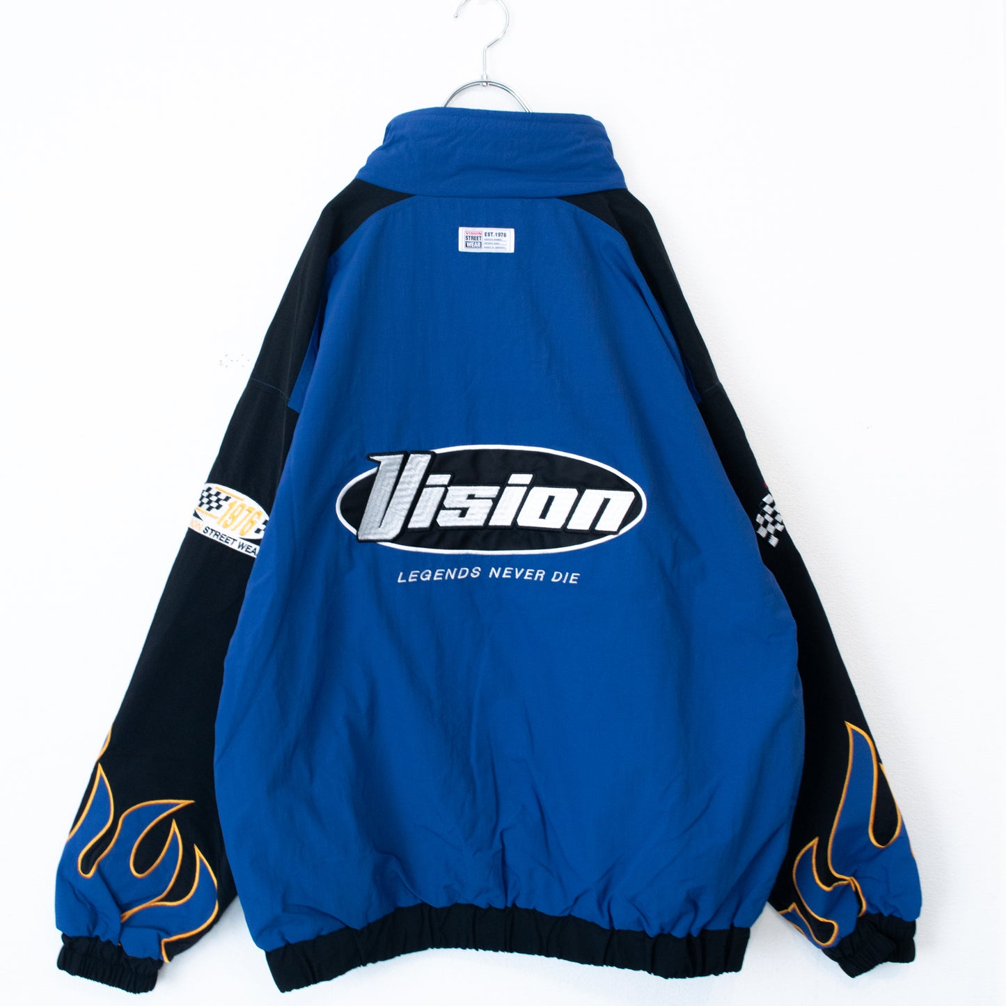 VISION STREET WEAR ナイロンレーシングジャケット BLUE